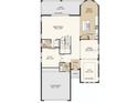 First floor plan showing layout with 2-car garage, study, great room, kitchen and dining room at 5224 Stone Ridge Pl, St Cloud, FL 34771