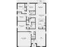 Detailed floor plan showcasing the layout of bedrooms, bathrooms, kitchen, and living spaces at 1931 Rosewood Cir, Lakeland, FL 33810