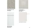 Material samples featuring carpet, tile, and cabinet selections for a cohesive design at 4446 Petunia St, Lake Hamilton, FL 33851