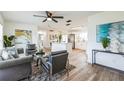 Bright living room flows into a modern kitchen with updated appliances at 1729 Elk Dr, Lakeland, FL 33801