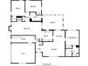Detailed floor plan showcasing layout with measurements of rooms, including kitchen, bedrooms, and living spaces at 1743 Wilshire Ct, Lakeland, FL 33813