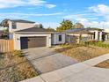 Single Gathering home with a modern design, complemented by a two-car garage, and fenced yard at 2739 Riddle Dr, Winter Park, FL 32789