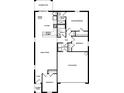 Detailed floor plan featuring three bedrooms, two baths, a kitchen, a living room, and a two-car garage at 1649 Nantucket Way, Winter Haven, FL 33884