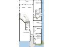 Detailed floorplan showcasing the layout of the home, including the kitchen, bedrooms, and garage at 6221 Trailblaze Bnd, St Cloud, FL 34771