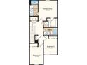 Second floor layout showcasing a primary suite with bathroom, two additional bedrooms, and a shared bathroom at 7605 Waterscape Dr, Groveland, FL 34736