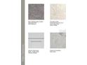Interior design mood board featuring carpet, tile, cabinet and countertop options for a modern home at 7605 Waterscape Dr, Groveland, FL 34736