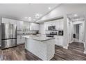 Modern kitchen featuring white cabinetry, stainless steel appliances, and a large center island at 2155 Thompson Rd, Bartow, FL 33830