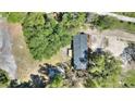 Aerial view of the home showing the full roof, deck, and tree coverage at 4609 Creek Meadow Trl, Lakeland, FL 33810