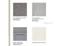 Sample board showcasing the flooring, cabinet, and counter top material choices for the home at 140 Jones Fish Camp Rd, Edgewater, FL 32141