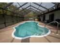 Enclosed swimming pool and spa with screened enclosure and lounge area, perfect for recreation at 4586 Cr 696, Webster, FL 33597