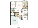 Detailed floor plan featuring a 2-car garage, primary suite, and open-concept living space at 2430 Slippery Rock St, Auburndale, FL 33823