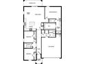 Detailed floor plan showcasing the layout of a three-bedroom home with a Primary suite and open living spaces at 1629 Nantucket Way, Winter Haven, FL 33884