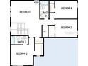 Upstairs floor plan featuring bedrooms, bathrooms, and attic access points in the home at 5932 Bristle Oak St, Mount Dora, FL 32757