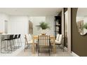 Contemporary dining area featuring a light wood table, stylish seating, and modern decor at 951 Hour Glass Rd, Lakeland, FL 33801