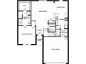 First floor plan featuring a Primary bedroom, kitchen, dining room and two-car garage at 13272 Tula Loop, Astatula, FL 34705