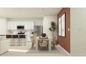 Open concept kitchen and dining area with modern finishes and stainless steel appliances at 1317 Acorn Meadow Loop, Eustis, FL 32726