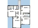 Second floor layout featuring four bedrooms, three bathrooms, and a retreat area on the upper level at 1205 Eastin Ave, Orlando, FL 32804