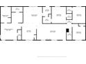 Detailed floor plan showcasing the layout of the home, including the kitchen, living room, bedrooms, and bathrooms at 4795 Myrtle View W Dr, Mulberry, FL 33860