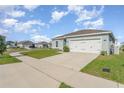A cozy one-story home featuring well-maintained lawns and a two-car garage at 1336 Madison Cir, Haines City, FL 33844