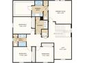 Upstairs floor plan featuring four bedrooms, including a primary suite, plus laundry room and loft at 2402 Slippery Rock St, Auburndale, FL 33823