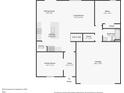 First floor layout featuring a living room, dining room, kitchen, office and garage at 3387 Tawny Grove Pl, Lakeland, FL 33811