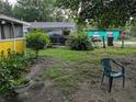 Backyard featuring a mix of grassy areas, mature trees, and fencing for privacy at 730 Citrus St, Orlando, FL 32805
