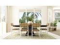 Elegant dining area with a large window and a modern table with seating for six at 1283 Dora Parc Ln, Mount Dora, FL 32757