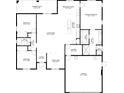 Detailed floor plan showcasing the layout of this home, including the dimensions of each room at 2021 Valencia Dr, Indian Lake Estates, FL 33855