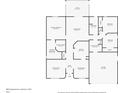 Detailed floorplan showcasing the layout of the home with labeled rooms and dimensions at 3055 Steeplechase Dr, Lakeland, FL 33811