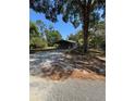 Exterior view of a charming home with a carport surrounded by mature trees and landscape at 4266 County Road 691, Webster, FL 33597