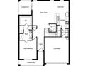 Open-concept first floor plan features a large kitchen, Gathering room, Primary suite, and two-car garage at 3335 Chinotto Dr, Lake Alfred, FL 33850
