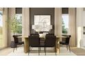 Bright dining room offers contemporary table, chairs, elegant decor, and a large window at 698 Peroni Ave, Debary, FL 32713