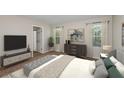 Cozy bedroom with a plush bed, stylish furnishings, and a peaceful atmosphere at 1760 Frogmore Ave, Haines City, FL 33844