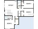 Second story floor plan featuring four bedrooms with 2 bathrooms, and a retreat area at 6069 Sacred Oak Ave, Mount Dora, FL 32757
