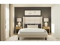 A relaxing primary bedroom retreat showcasing a plush bed, stylish decor, and a calming ambiance at 1161 Hour Glass Rd, Lakeland, FL 33801