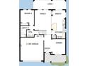 First floor floorplan with garage, kitchen, dining and lanai at 16994 Cedar Valley Cir, Clermont, FL 34711