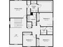 Second floor layout showcasing primary suite, three additional bedrooms, two full bathrooms, laundry room, and a loft at 2302 Cypress Creek St, Auburndale, FL 33823