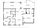 Layout of the house, with the primary bedroom separate from the Gathering room, kitchen, and other bedrooms at 5926 N Fork Ct, Lakeland, FL 33809