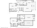 Detailed floorplan of a two-story home, showcasing the layout of rooms and dimensions at 4836 Pebble Beach Dr, Orlando, FL 32811