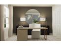 Home office with desk, chair, window and stylish decor, perfect for remote work at 1181 Hour Glass Rd, Lakeland, FL 33801
