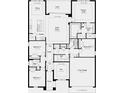 Detailed floor plan showcasing the layout of a single-Gathering home with multiple bedrooms at 5653 Nevis Ter, Kissimmee, FL 34758