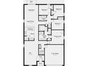 Detailed floor plan showcasing the layout of the house and room dimensions at 2415 Slippery Rock St, Auburndale, FL 33823