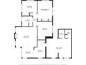 Floor plan view with dimensions of the home's layout, including bedrooms, bathrooms, and living spaces at 208 Se 32Nd Ave, Ocala, FL 34471