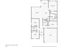 Detailed floorplan showcasing layout of rooms, including living, bedrooms, and garage at 5933 Slate Rock Dr, Lakeland, FL 33811