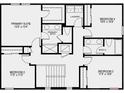 Upstairs floorplan displaying bedrooms, bathrooms, laundry, and primary suite layout at 2076 Babbling Brook Blvd, Auburndale, FL 33823