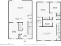Floor plan depicting layout of first and second floors of a two-story home at 1920 E Edgewood Dr # E1, Lakeland, FL 33803