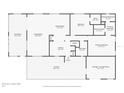 Detailed floor plan showcasing the layout with dimensions, including the living room, kitchen, bedrooms, and storage, for easy visualization at 932 Cassandra Ln, Lakeland, FL 33809