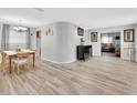 Spacious living room offers an open layout with a seamless flow into the dining area at 714 E Michigan Ave, Deland, FL 32724