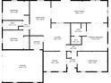 Detailed floor plan showcasing the layout of the home including bedroom, bathroom, kitchen and living spaces at 1195 Glen Royal Ter, Deland, FL 32720