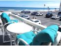 Relaxing balcony view features cushioned seating, ocean views, and nearby parking at this oceanside location at 2800 N Atlantic Ave # 212, Daytona Beach, FL 32118